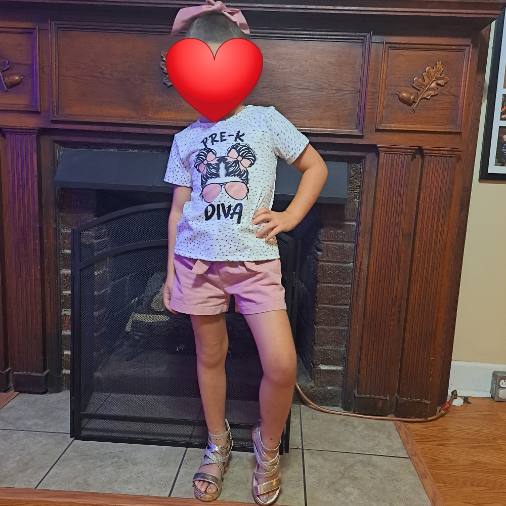 Pre-K Diva paperbag short set